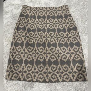 VTG Pendleton Portland Collection Black Tan Patterned Pencil Skirt Hippie Boho M